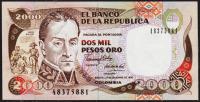 Колумбия 2000 песо 1990г. P.433с - UNC 