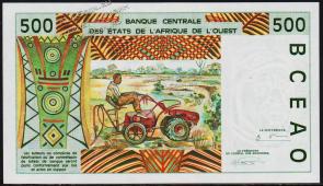 Сенегал 500 франков 1994г. P.710Kd - UNC- - Сенегал 500 франков 1994г. P.710Kd - UNC-