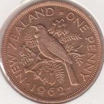 33-175 Новая Зеландия 1 пенни 1962г. Бронза