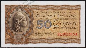 Аргентина 50 центаво 1950г. P.259a - UNC - Аргентина 50 центаво 1950г. P.259a - UNC