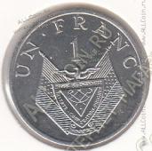 9-65 Руанда 1 франк 1985г. КМ # 12 алюминий 1,02гр. 21,1мм - 9-65 Руанда 1 франк 1985г. КМ # 12 алюминий 1,02гр. 21,1мм