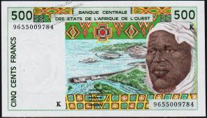 Сенегал 500 франков 1996г. P.710Kf - UNC - Сенегал 500 франков 1996г. P.710Kf - UNC