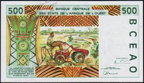 Сенегал 500 франков 1996г. P.710Kf - UNC - Сенегал 500 франков 1996г. P.710Kf - UNC