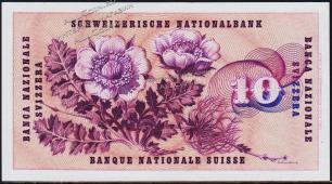 Швейцария 10 франков 1963г. P.45h(40) - UNC- - Швейцария 10 франков 1963г. P.45h(40) - UNC-