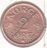 32-149 Норвегия 2 эре 1956г. КМ # 399 бронза 4,0гр. 21мм