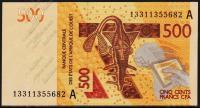 Кот-д’Ивуар 500 франков 2013г. P.NEW - UNC
