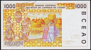 Сенегал 1000 франков 1995г. P.711Ke - UNC - Сенегал 1000 франков 1995г. P.711Ke - UNC