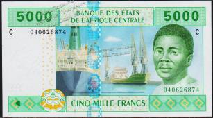 Чад 5000 франков 2004г. P.609С.с - UNC - Чад 5000 франков 2004г. P.609С.с - UNC