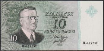 Финляндия 10 марок 1963г. P.100 UNC "B" - Финляндия 10 марок 1963г. P.100 UNC "B"