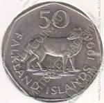 25-39 Фолклендские Острова 50 пенсов 1998г. КМ # 14,2 медно-никелевая 8,0гр. 27,3мм