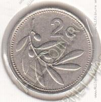 25-118 Мальта 2 цента 1991г. КМ # 94 медно-никелевая 2,26гр. 17,78мм
