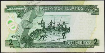 Соломоновы острова 2 доллара 1997г. P.18 UNC - Соломоновы острова 2 доллара 1997г. P.18 UNC