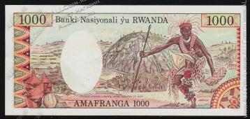 Руанда 1000 франков 1978г. P.14а - UNC- - Руанда 1000 франков 1978г. P.14а - UNC-