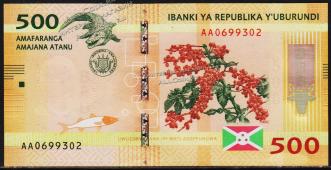 Бурунди 500 франков 2015г. P.NEW-UNC - Бурунди 500 франков 2015г. P.NEW-UNC