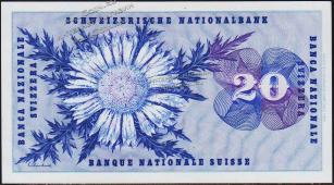 Швейцария 20 франков 1972г. P.46t(45) - UNC - Швейцария 20 франков 1972г. P.46t(45) - UNC