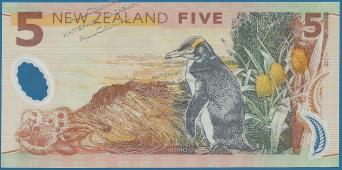 Новая Зеландия 5 долларов 2014г. P.NEW - UNC - Новая Зеландия 5 долларов 2014г. P.NEW - UNC