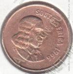 21-116 Южная Африка 1 цент 1966г. КМ # 65.1 бронза 3,0гр. 19мм