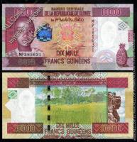 Гвинея 10.000 франков 2012г. UNC