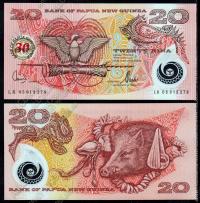 Папуа Новая Гвинея 20 кина 2004г. P.27 UNC/30 лет Банку Папуа Новая Гвинея/ 
