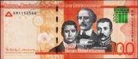 Банкнота Доминикана 100 доминиканских песо 2017 года. P.NEW -UNC