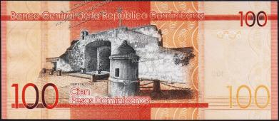 Банкнота Доминикана 100 доминиканских песо 2017 года. P.NEW -UNC - Банкнота Доминикана 100 доминиканских песо 2017 года. P.NEW -UNC