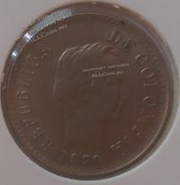 8-129 Колумбия 20 центаво 1970г. Медь Никель.