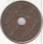 33-176 Восточная Африка 10 центов 1951г. КМ # 34 бронза 9,5гр. 