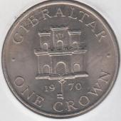 Монета Гибралтар 1 крона 1970 года. КМ#4 UNC (2-6) - Монета Гибралтар 1 крона 1970 года. КМ#4 UNC (2-6)
