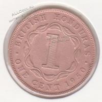 5-11 Британский Гондурас 1 цент 1950г. Бронза