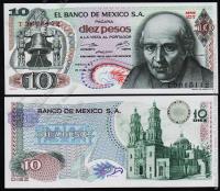 Мексика 10 песо 1975г. Р.63h(2) - UNC