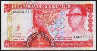 Гамбия 5 даласи 1991-95г. P.12а - UNC - Гамбия 5 даласи 1991-95г. P.12а - UNC