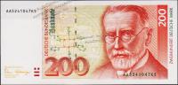 Банкнота ФРГ (Германия) 200 марок 1989 года. P.42 UNC
