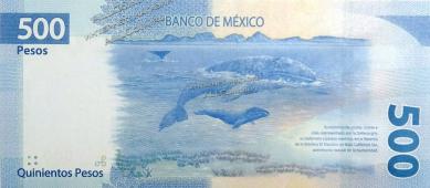 Банкнота Мексика 500 песо 2017 года. P.NEW - UNC "AN" - Банкнота Мексика 500 песо 2017 года. P.NEW - UNC "AN"