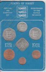 Джерси набор 8 монет 1981г. (в-28)