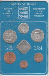 Джерси набор 8 монет 1981г. (в-28)