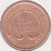 30-139 Уганда 10 центов 1970г. Бронза - 30-139 Уганда 10 центов 1970г. Бронза