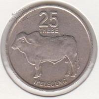 4-34 Ботсвана 25 техбе 1976г. XF+ медь никель