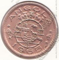 32-78 Ангола 1 эскудо 1965г. КМ # 76 бронза 8,0гр. 26мм