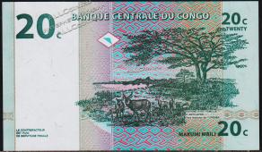 Конго 20 сантим 1997г. P.83 UNC - Конго 20 сантим 1997г. P.83 UNC