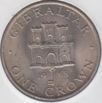 Монета Гибралтар 1 крона 1968 года. КМ#4 UNC (2-32)
