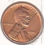 22-165 США 1 цент 1952г. КМ # А132 D латунь 3,11гр. 19мм