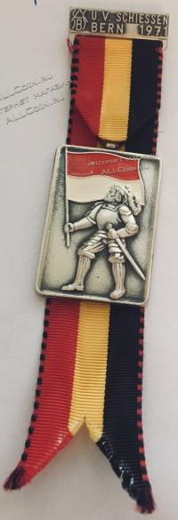 #381 Швейцария спорт Медаль Знаки. Стрельбы в Берне. 1971 год.