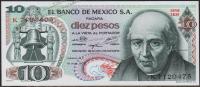 Мексика 10 песо 1975г. Р.63h - UNC "1EK"