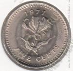 23-85 Родезия 5 центов 1977г. КМ# 13 UNC медно-никелевая 