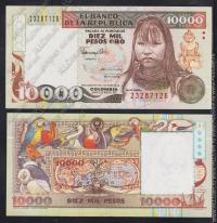 Колумбия 10.000 песо 1992г. P.437 XF