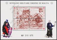 Мальтийский Орден 1990г. Блок Uni.#BF-29 MNH OG**