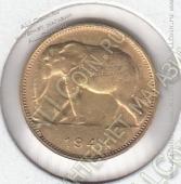20-35 Бельгийское Конго 1 франк 1944г. КМ # 26 латунь 2,48гр. 19,2мм - 20-35 Бельгийское Конго 1 франк 1944г. КМ # 26 латунь 2,48гр. 19,2мм