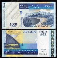Мадагаскар 5000 ариари (25.000 франков) 2006г. P.91а - UNC