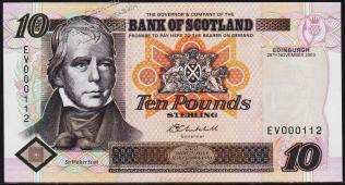 Шотландия 10 фунтов 2003г. P.120е(1) - UNC - Шотландия 10 фунтов 2003г. P.120е(1) - UNC