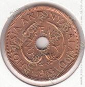 19-51 Родезия и Ньясланд 1 пенни 1963г. КМ # 2 UNC бронза 6,3гр. - 19-51 Родезия и Ньясланд 1 пенни 1963г. КМ # 2 UNC бронза 6,3гр.